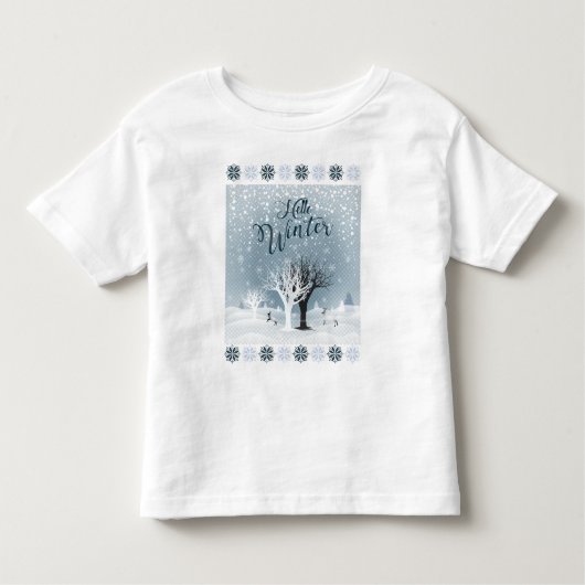 Winter Holiday Fairy Tale Fantasy Snowy Forest Kinder Shirts (Voorkant)