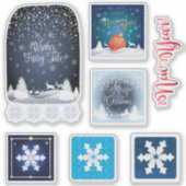 Winter Holiday Fairy Tale Fantasy Snowy Forest Sticker (Voorkant)