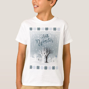 Winter Holiday Fairy Tale Fantasy Snowy Forest T-shirt