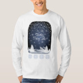 Winter Holiday Fairy Tale Fantasy Snowy Forest T-shirt (Voorkant)