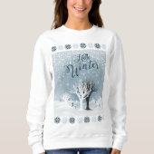 Winter Holiday Fairy Tale Fantasy Snowy Forest Trui (Voorkant)