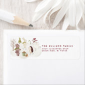 Winter Holiday Forest Animals Retouradres Etiket (Insitu)