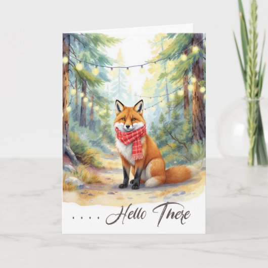 Winter Holiday Fox Kaart (Voorkant)