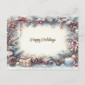 Winter Holiday Frame Postcard Briefkaart (Voorkant)