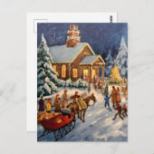 Winter Holiday Gathering Briefkaart (Voorkant / Achterkant)