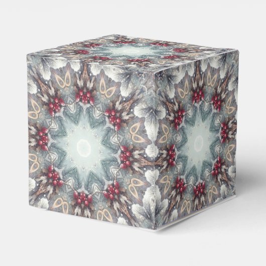 Winter Holiday Gift Box Bedankdoosjes (Achterkant)