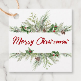 Winter Holiday Gift Merry kerst groen decor Bedankjes Labels