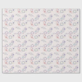 Winter Holiday Gift Wrap with Classic Snow Pattern Cadeaupapier (Vlak)