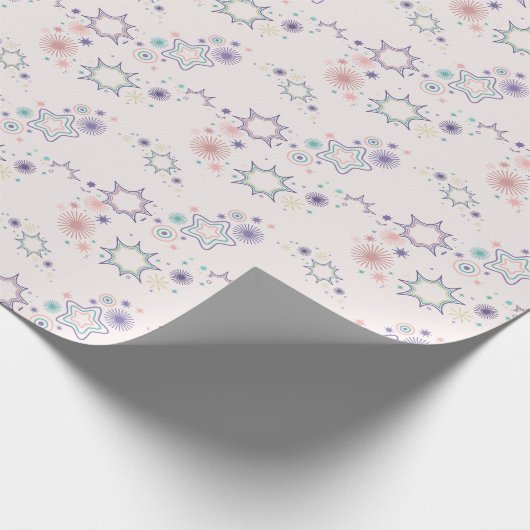 Winter Holiday Gift Wrap with Classic Snow Pattern Cadeaupapier (Hoek)