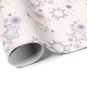 Winter Holiday Gift Wrap with Classic Snow Pattern Cadeaupapier (Rol Hoek)