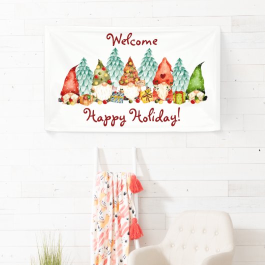 Winter Holiday Gnome Banner (Insitu)