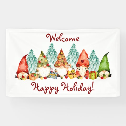 Winter Holiday Gnome Banner (Horizontaal)