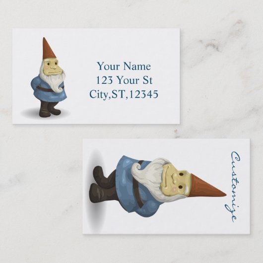 Winter Holiday Gnome Thunder_Cove Visitekaartje (Voorkant / Achterkant)