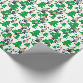 Winter Holiday Gnomes kerstbomen Thunder_Cove Cadeaupapier (Hoek)