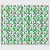 Winter Holiday Gnomes kerstbomen Thunder_Cove Cadeaupapier (Vlak)