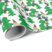 Winter Holiday Gnomes kerstbomen Thunder_Cove Cadeaupapier (Rol Hoek)