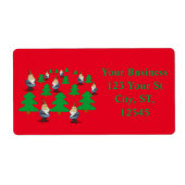 Winter Holiday Gnomes kerstbomen Thunder_Cove Etiket (Voorkant)