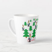 Winter Holiday Gnomes kerstbomen Thunder_Cove Latte Mok (Linkerhoek)