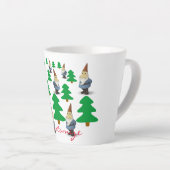Winter Holiday Gnomes kerstbomen Thunder_Cove Latte Mok (Rechterhoek)
