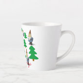 Winter Holiday Gnomes kerstbomen Thunder_Cove Latte Mok (Rechts)