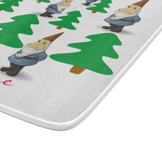 Winter Holiday Gnomes kerstbomen Thunder_Cove Snijplank (Hoek)