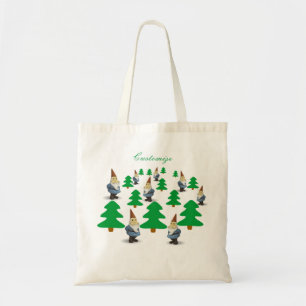 Winter Holiday Gnomes kerstbomen Thunder_Cove Tote Bag