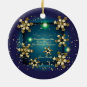 Winter Holiday Gold Decor Wishes XMAX Personalized Keramisch Ornament (Achterkant)