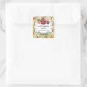 Winter Holiday Holly Assorted Desserts Bakery Vierkante Sticker (Tas)