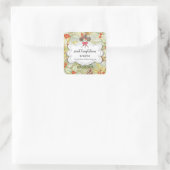 Winter Holiday Holly Cake Poppen Bakery Packaging Vierkante Sticker (Tas)