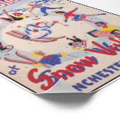 Winter Holiday in Snow Valley Vermont Ski Poster (Hoek)