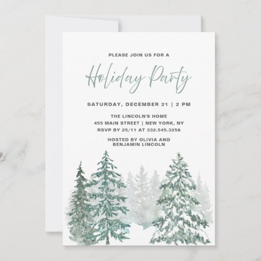 Winter Holiday Kaart (Voorkant)