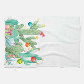 Winter Holiday Kerstmis Cactus Desert Southwest Theedoek (Horizontaal)