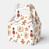 Winter Holiday Kerstmis Nutcracker Cookie Pattern Bedankdoosjes (Achterkant)