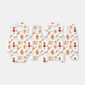 Winter Holiday Kerstmis Nutcracker Cookie Pattern Bedankdoosjes (Uitgevouwen)