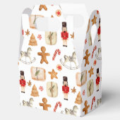 Winter Holiday Kerstmis Nutcracker Cookie Pattern Bedankdoosjes (Geopend)