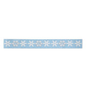 Winter Holiday Kerstmis White Snowflake Patroon Satijnen Lint (Voorkant)
