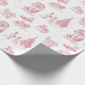 Winter Holiday Kerstmis - White Toile Gift Cadeaupapier (Hoek)