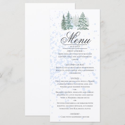 Winter Holiday Menu (Voorkant / Achterkant)