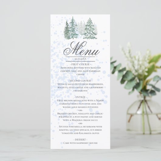 Winter Holiday Menu (Staand voorkant)