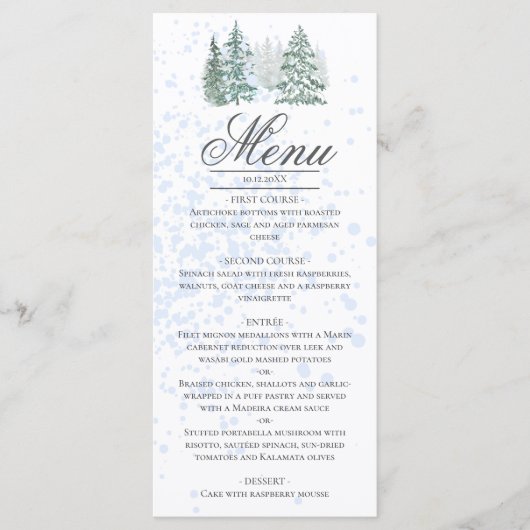 Winter Holiday Menu (Voorkant)