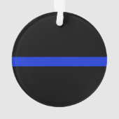 Winter Holiday | Monogram politie Gepersonaliseerd Ornament (achterkant)