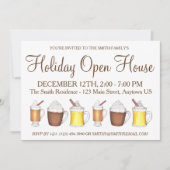 Winter Holiday Open House Hot Cocoa Rum Egg Nog Kaart (Voorkant)