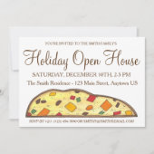 Winter Holiday Open House Kerstbiscotti Kaart (Voorkant)