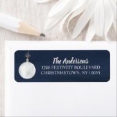 Winter Holiday Ornament Navy Blue Etiket (Insitu)