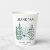 Winter Holiday Papieren Bekers (Achterkant)