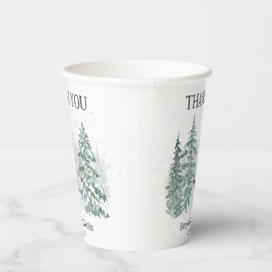 Winter Holiday Papieren Bekers (Rechts)