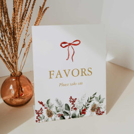 Winter Holiday Party Favorieten Teken voetstuk Reclamebord Met Voetstuk