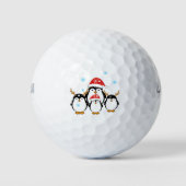 Winter Holiday Penguins Golfballen (Voorkant)