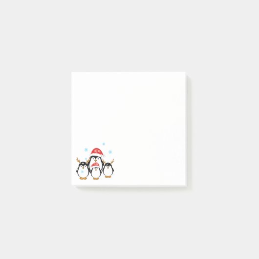 Winter Holiday Penguins Post-it® Notes (Voorkant)