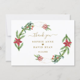 Winter Holiday Pine Cones Kerstbal Weddenschap Bedankkaart